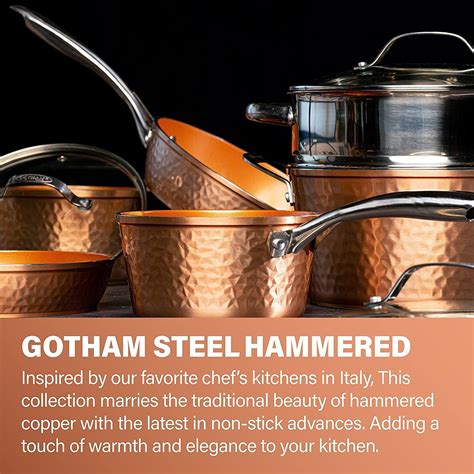 hammered steel box|gotham steel hammered copper kitchen.